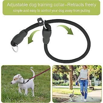 Hundehalsband Slip Collar fr Hunde Training Choke Collar fr Hundetraining  Halsband Rundes Nylon Seil Halsband P-Collar No Pull Hundekette (M  1CMx50CM, Schwarz) | Fruugo DE