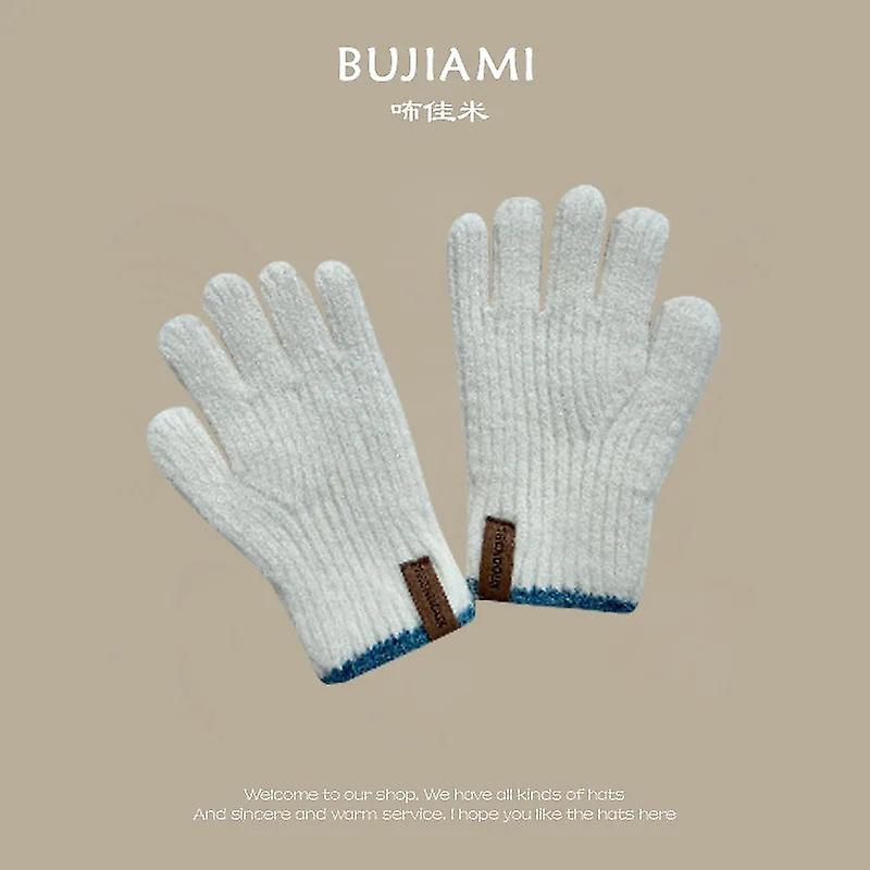 Warm Winter Gloves For Kids Mittens Full Five Fingers Baby Guantes Children's Gloves Cartoon Knitted Gloves перчатки детские