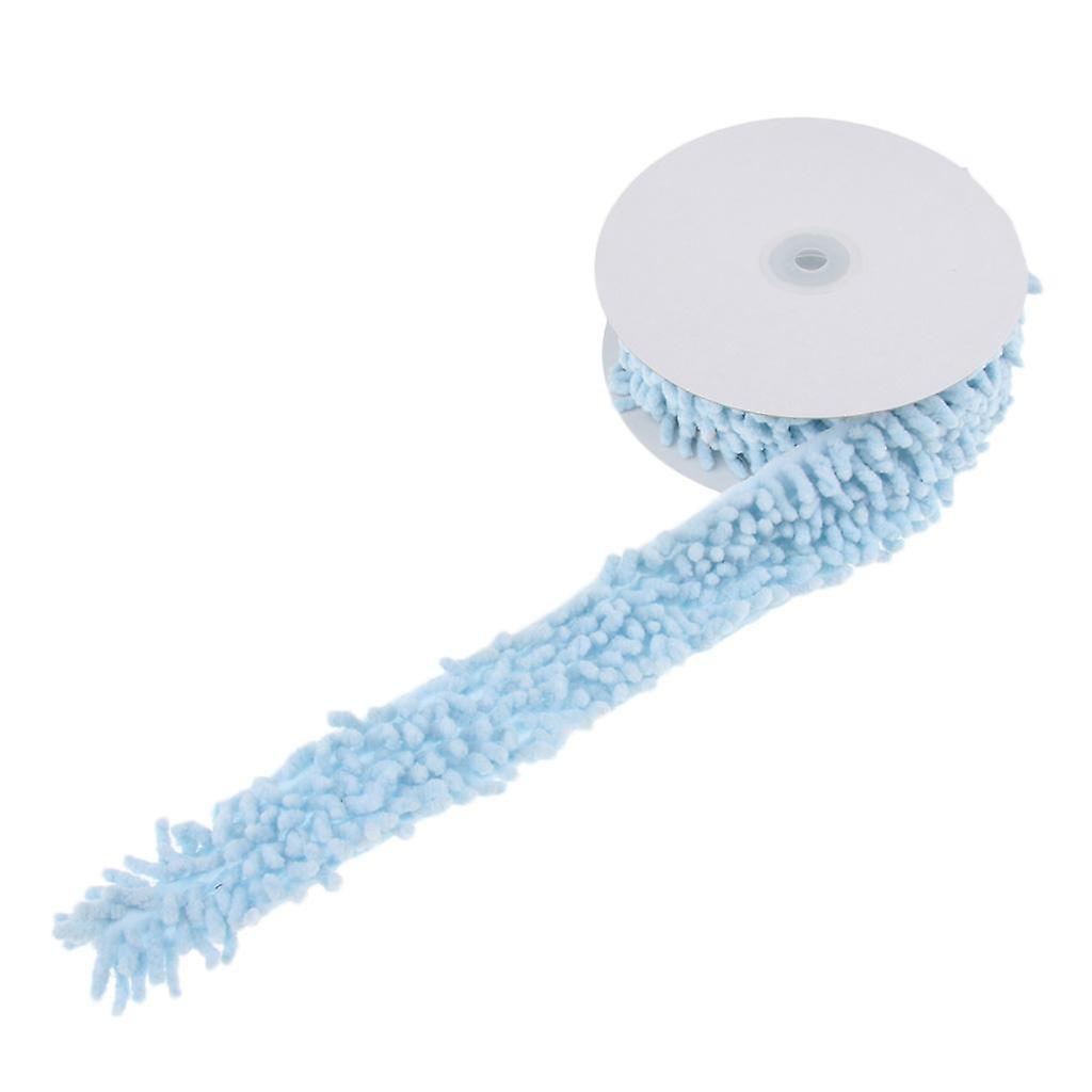 3 מ' עיטור תחרה צבעוני קטיפה קלוע סרט לעיצוב מלאכת יד DIY שחור