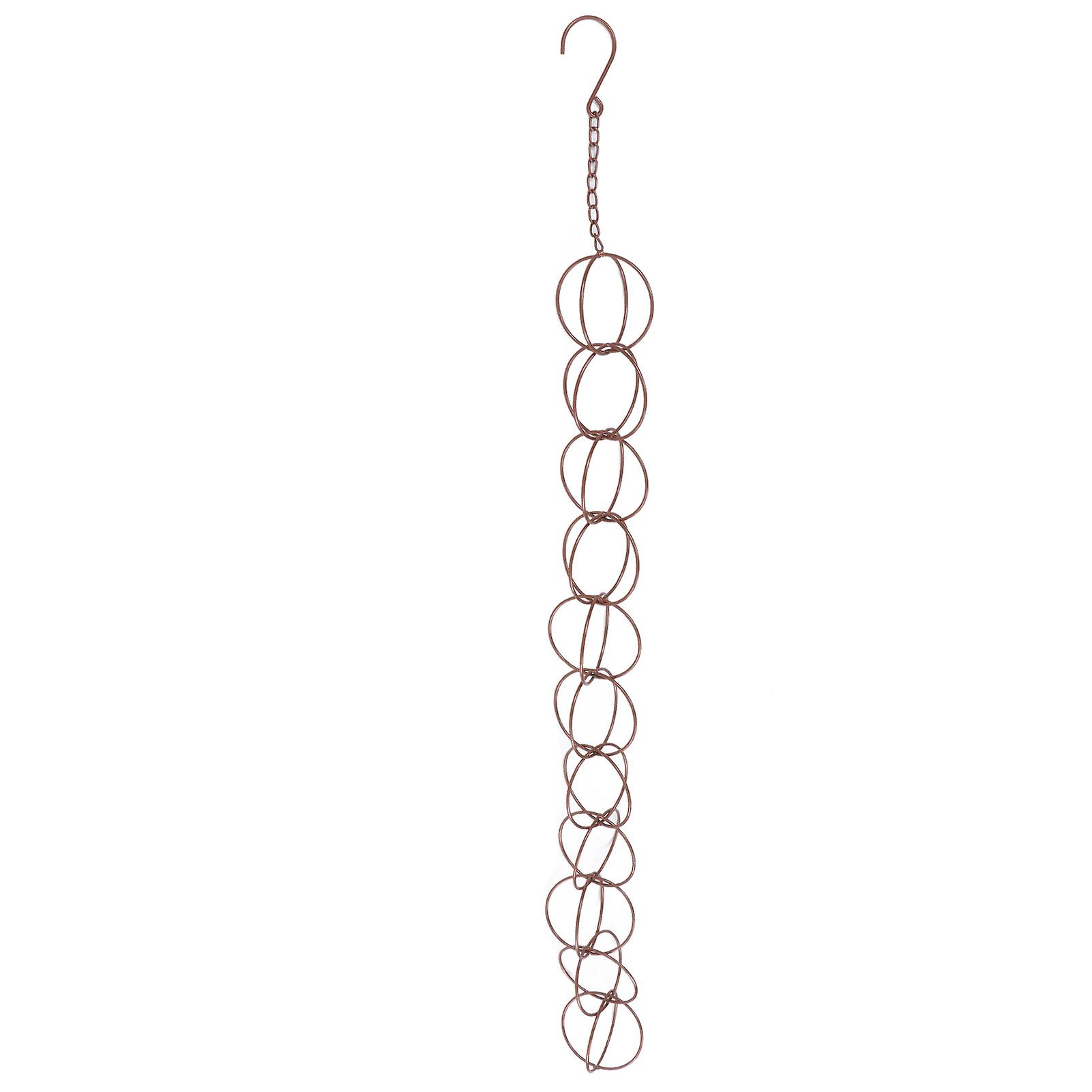 Decorative Rain Chain With Unique Design, Adjustable Length For Your Customized Needs, Metal Double Loop Rainwater System, Perfect For Home Garden
