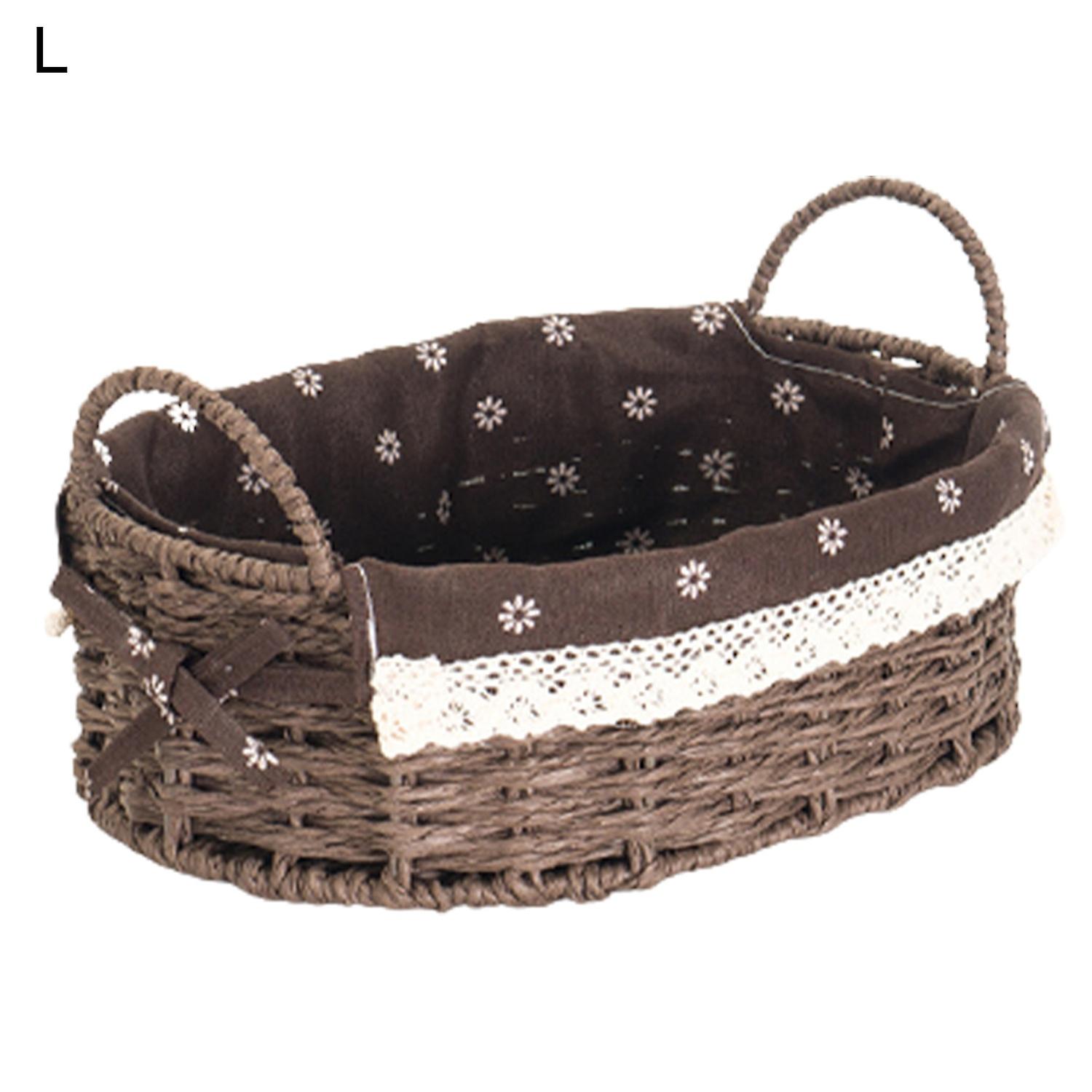 Organizer Basket Eco-friendly Space-saving Fabric Multi-function Finishing Rattan Storage Basket for