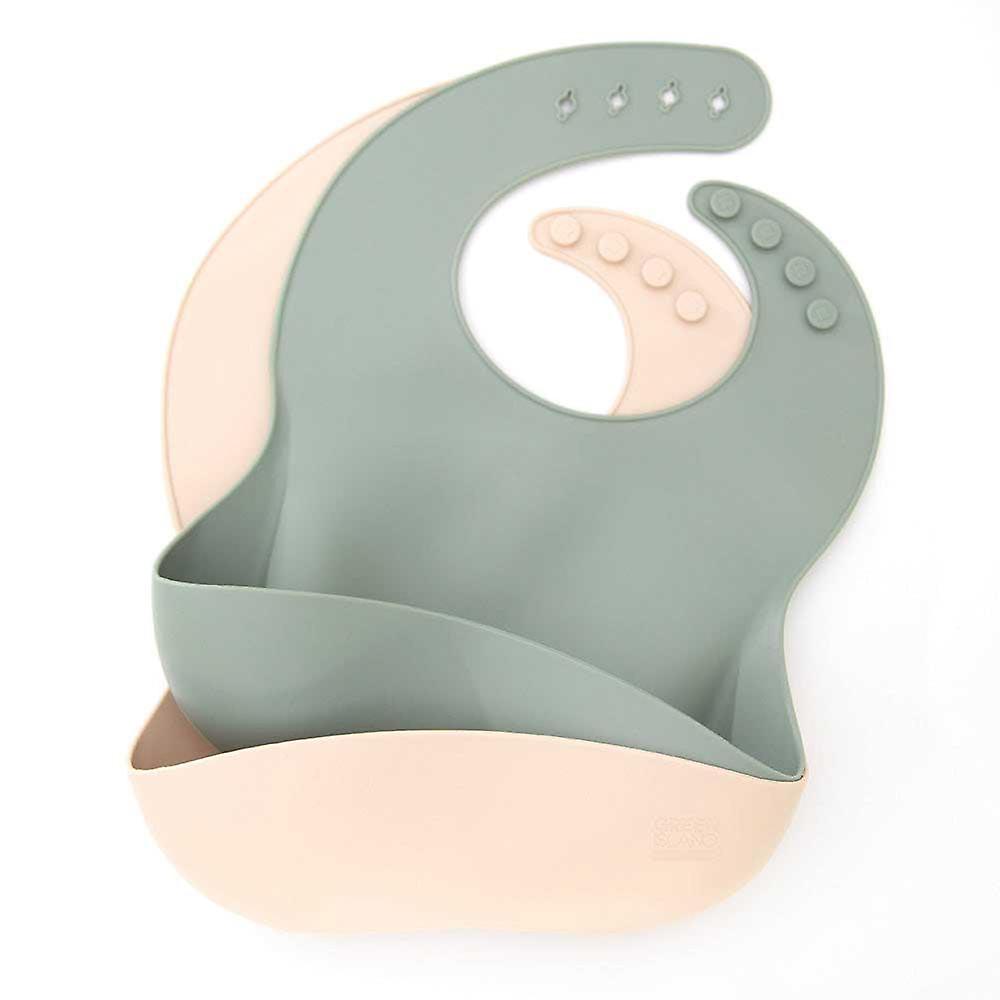 Silicone Baby Bibs 2 Pack - 5 Colours Available