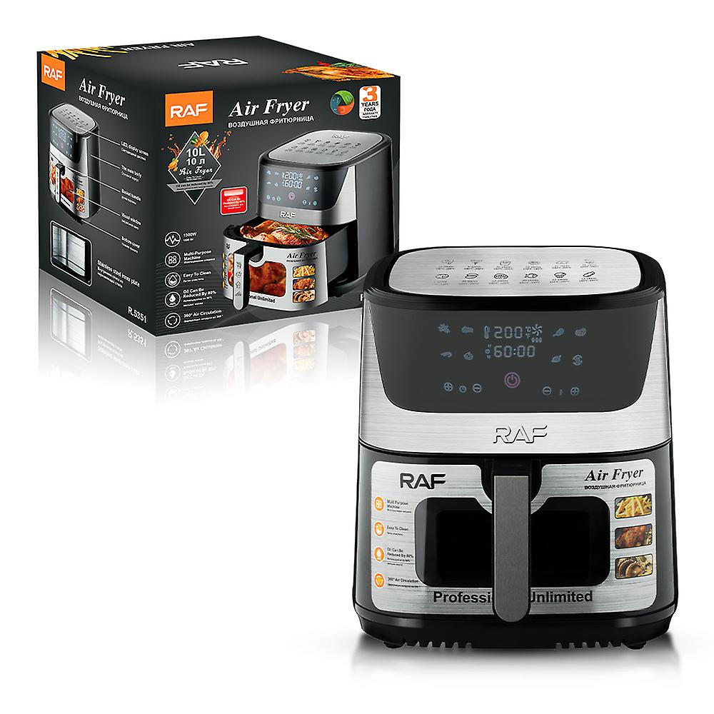 Air Fryer Large Capacity 10l Multi-Functional Household Deep Fryer Visual Smart Touch Screen Oil-Free