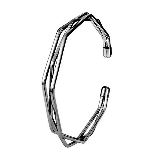 Simple Three Layer Design Irregular Geometric Bracelet Metal Opening Bangle Adjustable