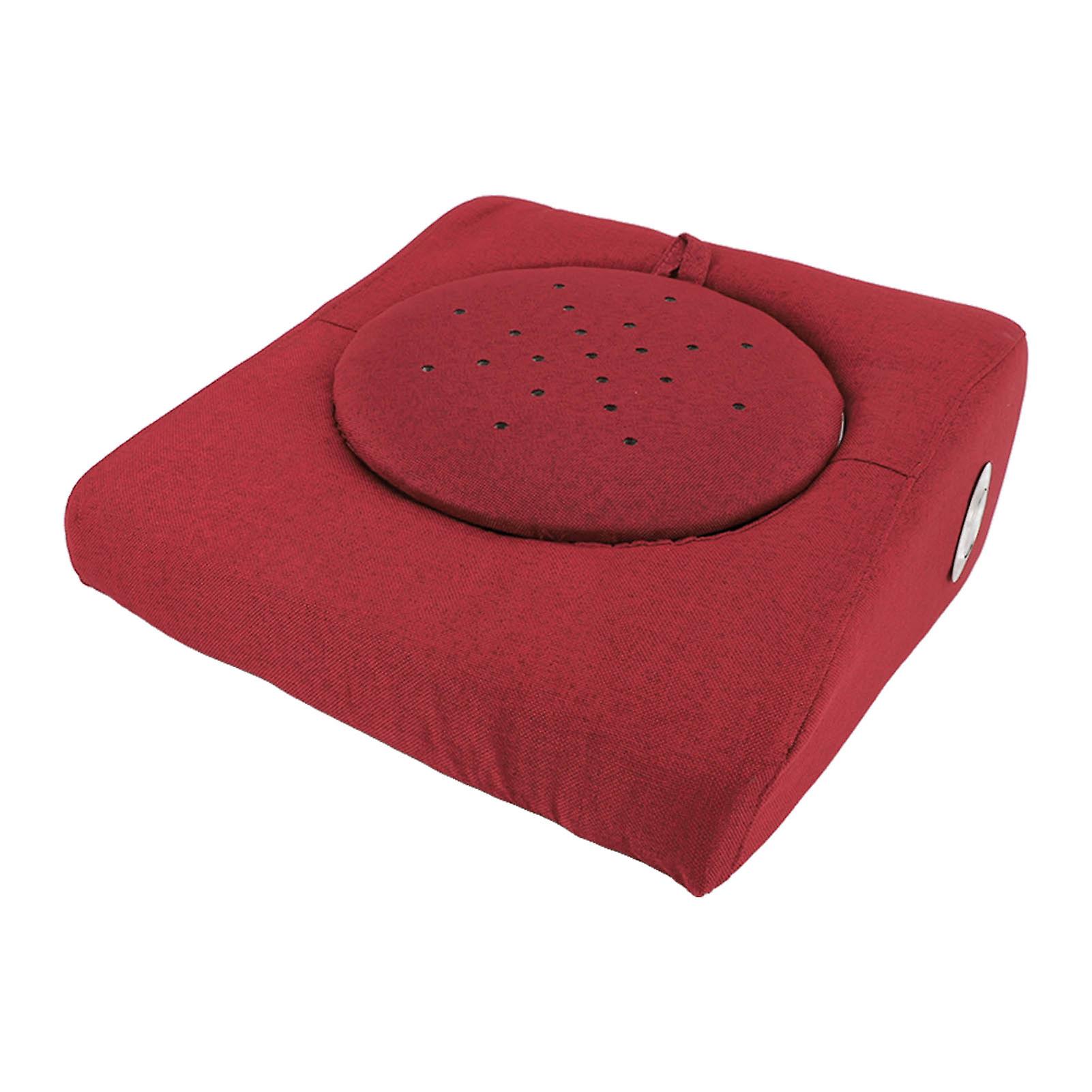 Slope Moxibustion Cushion Set Temperature Adjustable Linen Sponge Filling Multifunctional Moxibustion Stool Moxa Stool Red