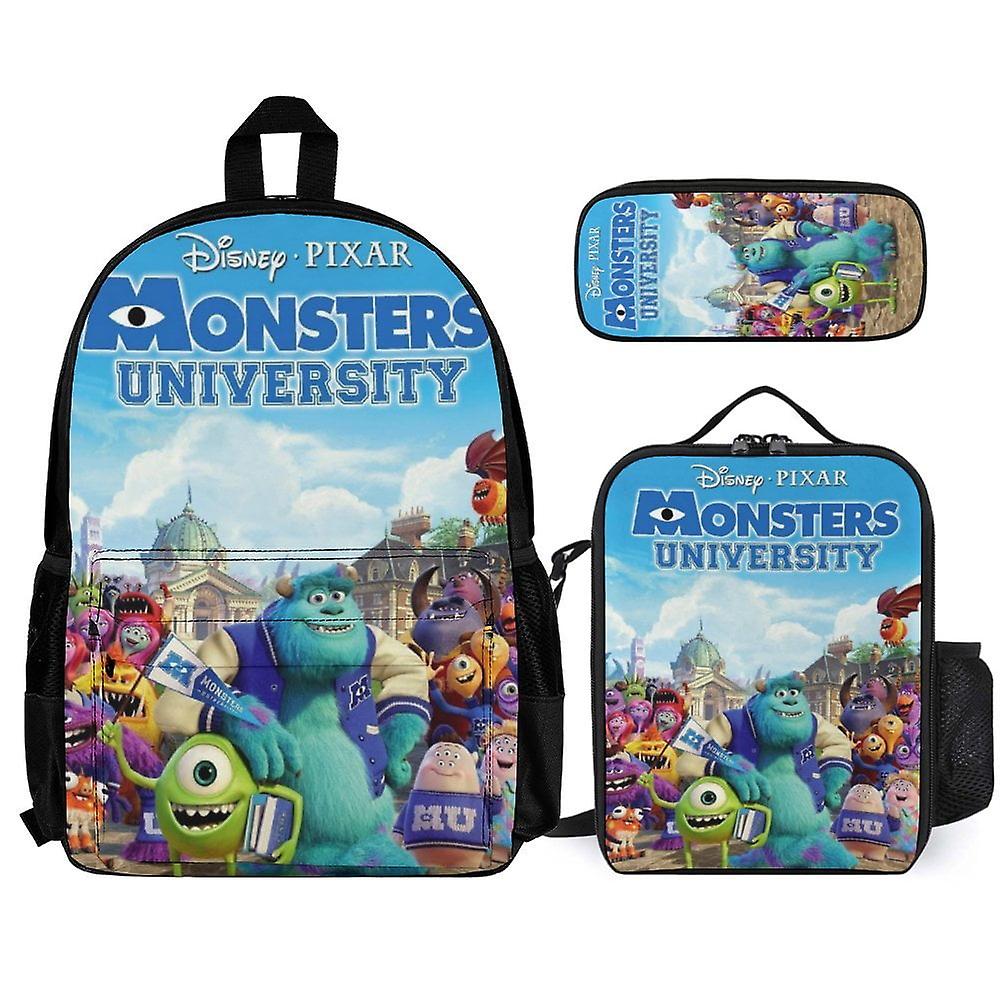 Monsters University 3kpl reppusarjat lounaspussilla ja penaalilla