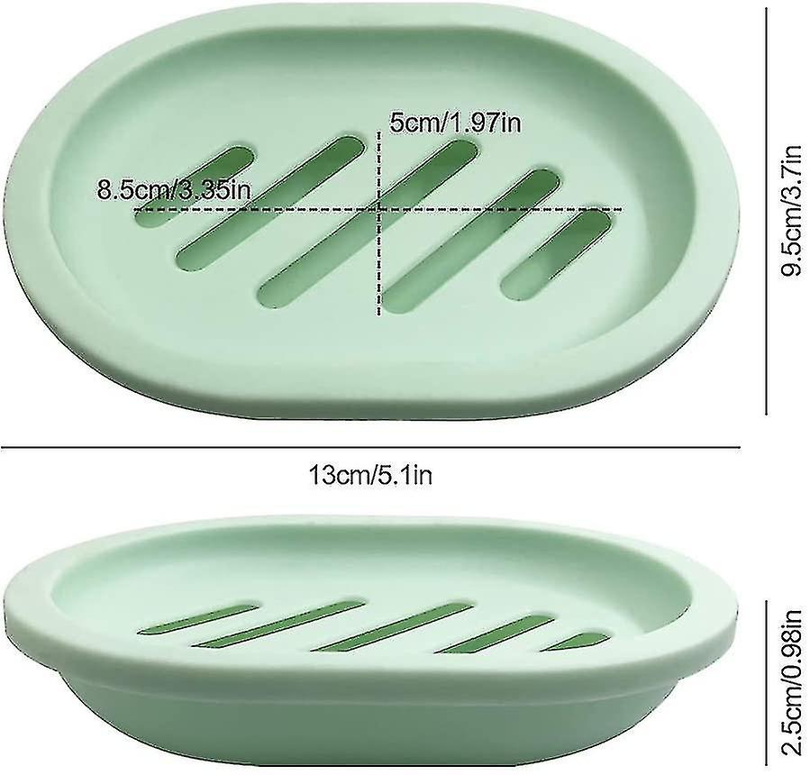Set Of 4 Soap Dishes For The Shower - With Drainer - For Bathroom, Shower