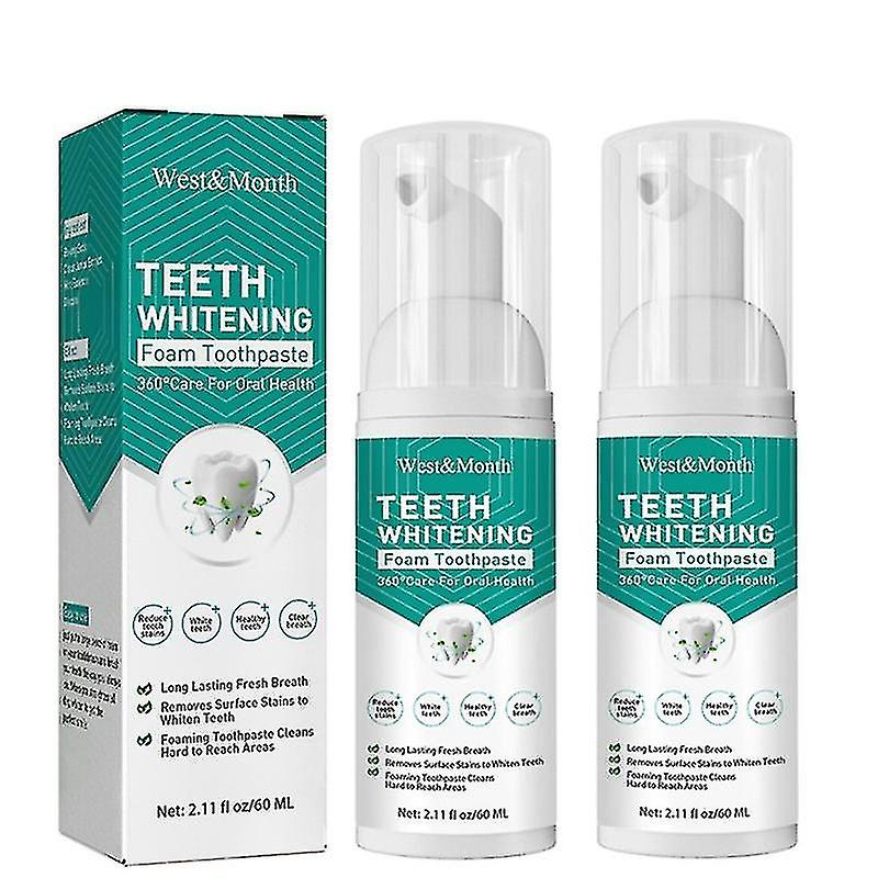 2pcs Intensive Stain Removal Toothpaste Eliminates Bad Breath Refreshing Breath