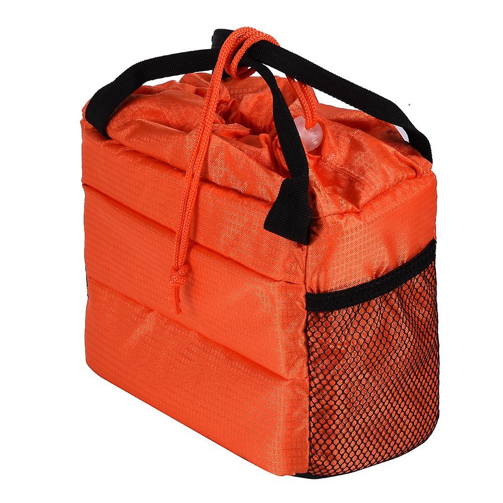 Waterproof Insert Partition Camera Hand Bag Shockproof Padded Divider Case for DSLR(Orange)