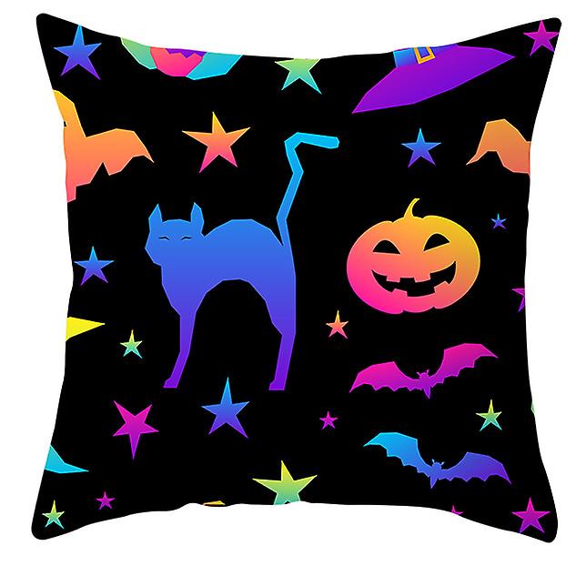 45 ס"מ ציפית שחורה ליל כל הקדושים מסיבת רפאים דלעת עטלף מכשפת כרית כיסוי טריק או פינוק מסיבת ליל כל הקדושים שמח תפאורה בית 2023