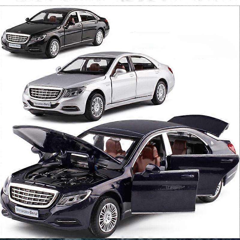 1/32 CaiPo Models for Mercedes  S CLASS S600 Diecast Model CAR Toys Gifts Pull Back Silver/Dark blue/Black Metal,Plastic