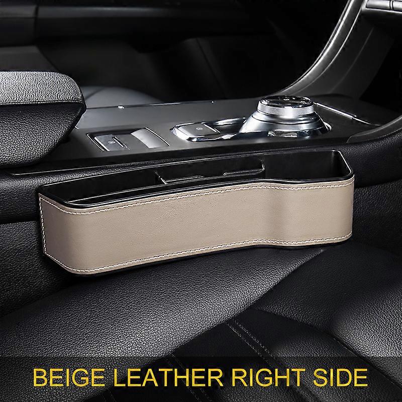 Car Seat Gap Organizer Box PU Leather Car Storage Box High Capacity Non-Slip Car Front Seat Storage Box Phone Cup Holder