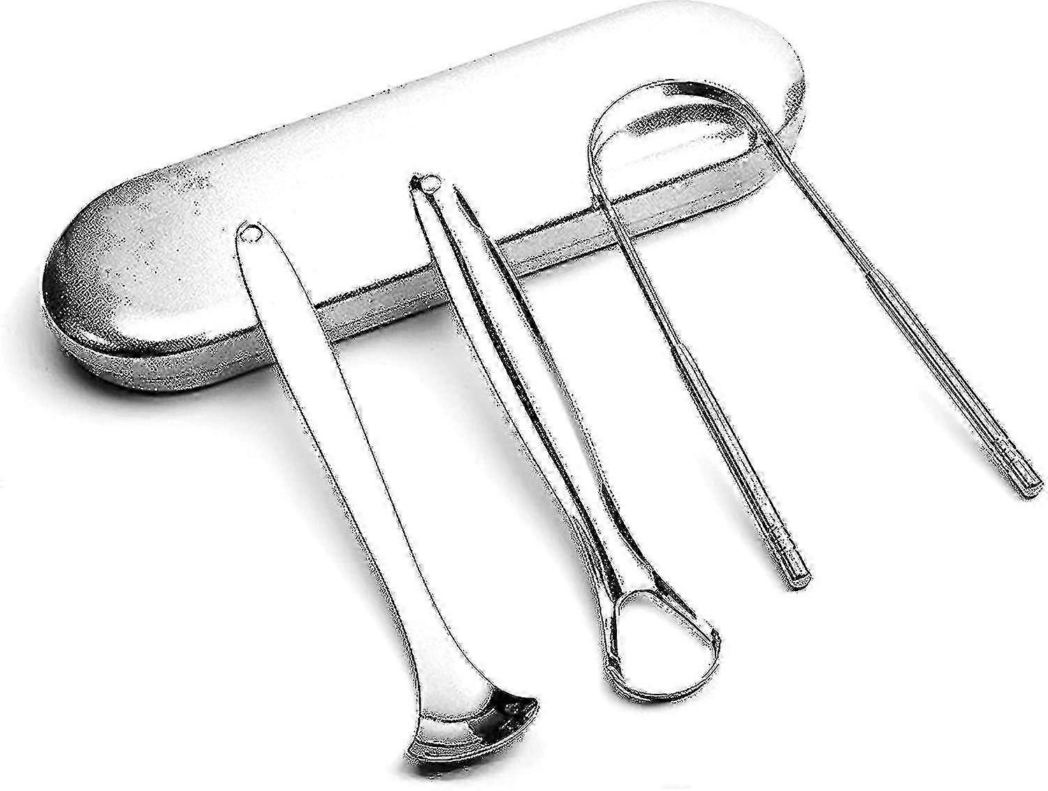 3 stk tungeskrape, rustfritt Steel_Feb