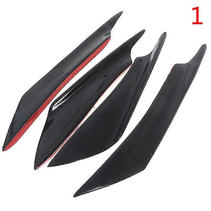4pcs/set Universal Front Bumper Lip Decoration Diffuser Splitter Fins Body Spoiler Canards Anti-collision Belt Car Tuning Canard