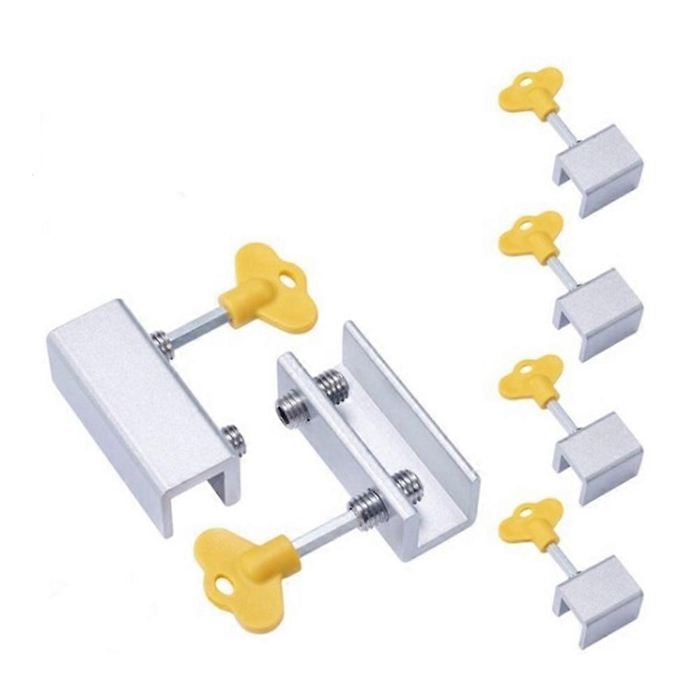 6 pcs plastic key window lock stopper with key
