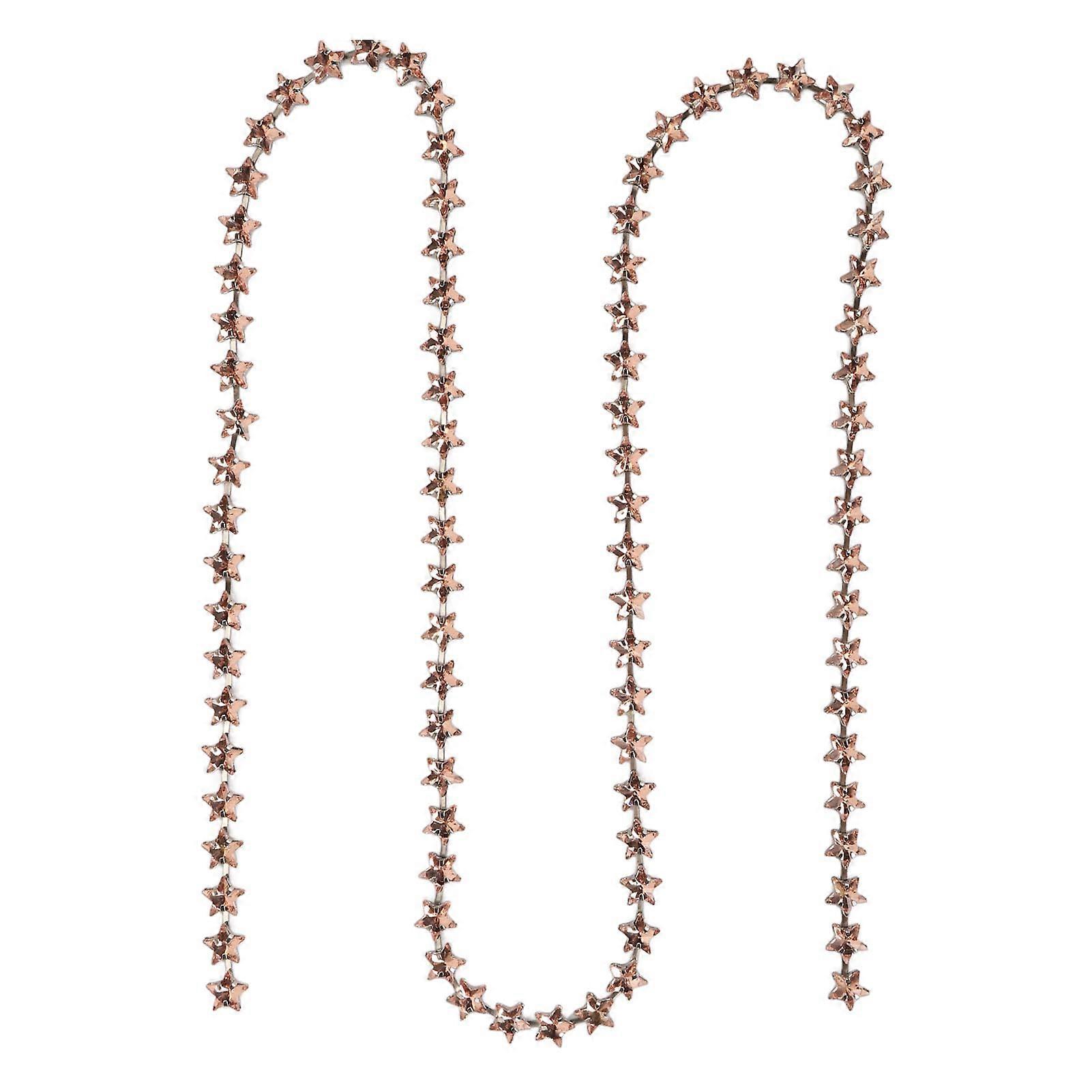3,28 stop hvězda drahokamu ozdobný řetěz DIY řezatelný 0,4in šířka Colorfast Crystal drahokamu dráp řetěz pro oděvy řemesla šampaňské
