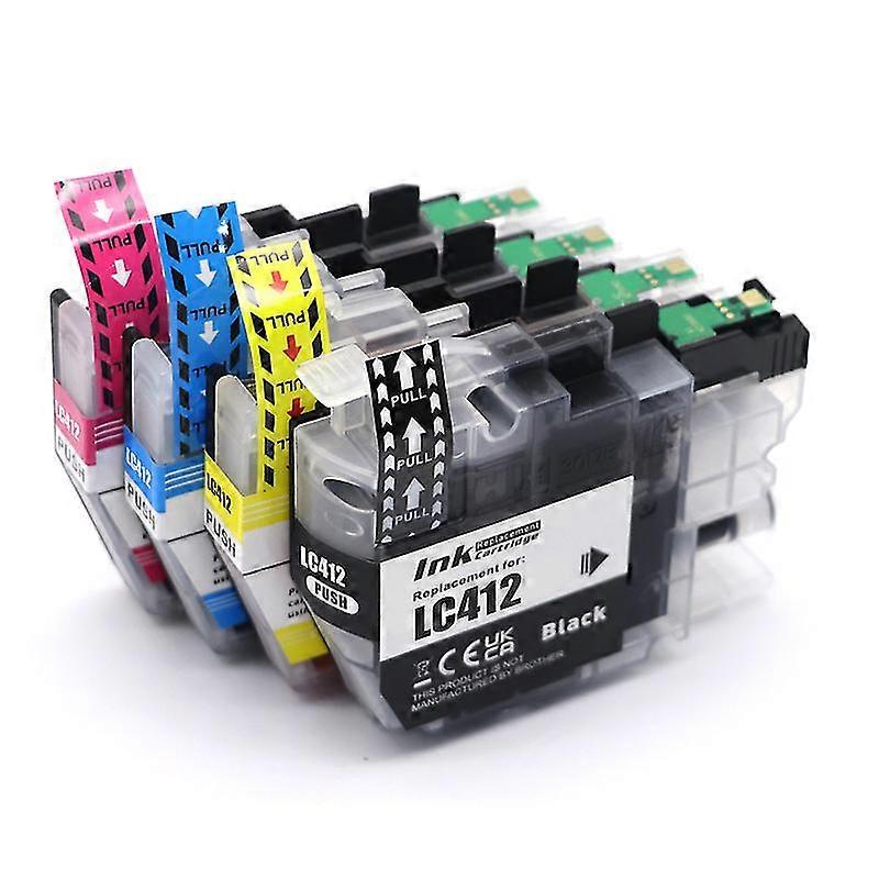 hg 1set LC412 Ink Cartridge compatible for MFC-J7100CDW MFC-J7300CDW Printer cartridge  New LC412 Brother Ink Cartridge with chip