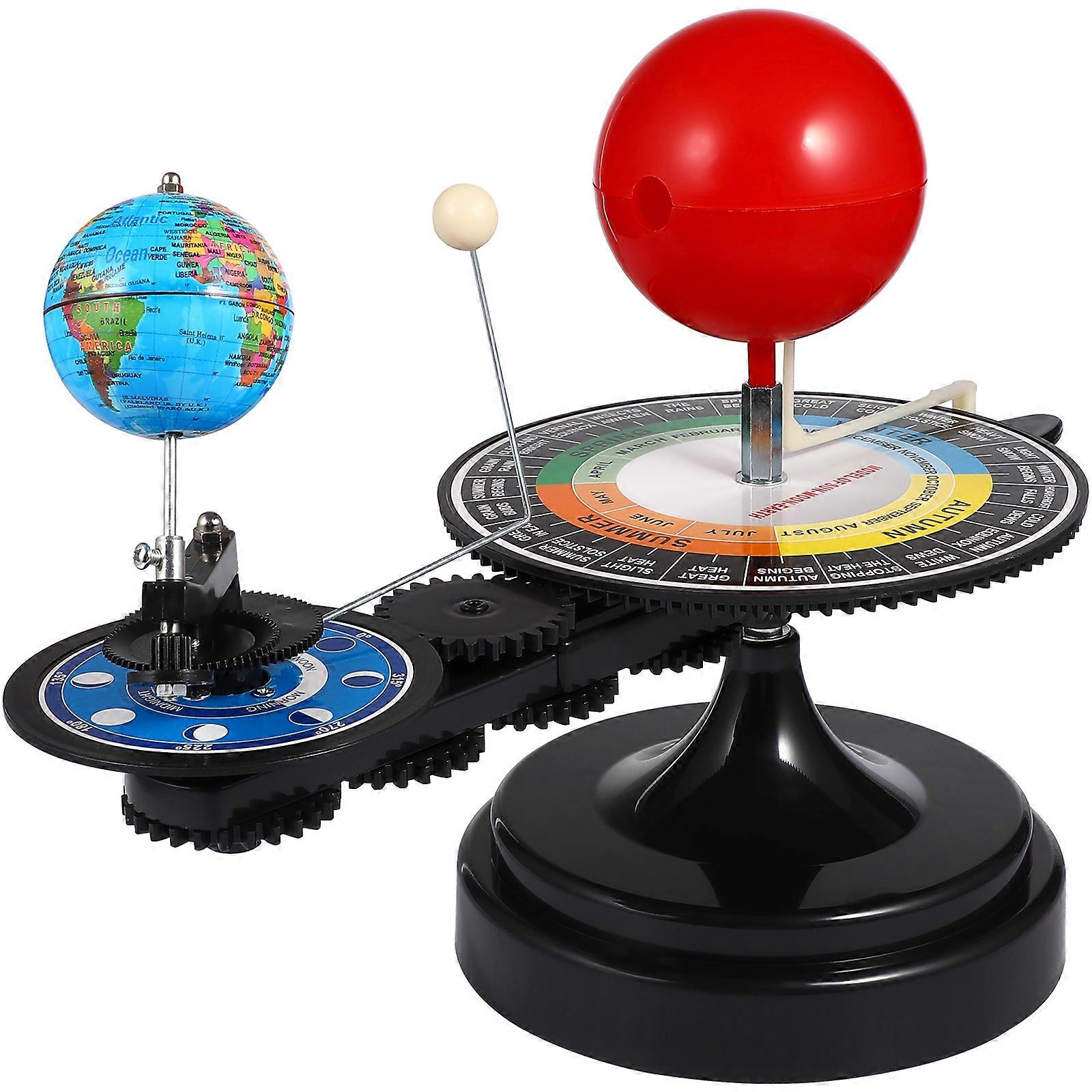 Sun Earth Moon Orbital Model Solar System Planetarium 3D Model Rotating Model Science Educational Toy Astronomy Cognition Teaching Prop