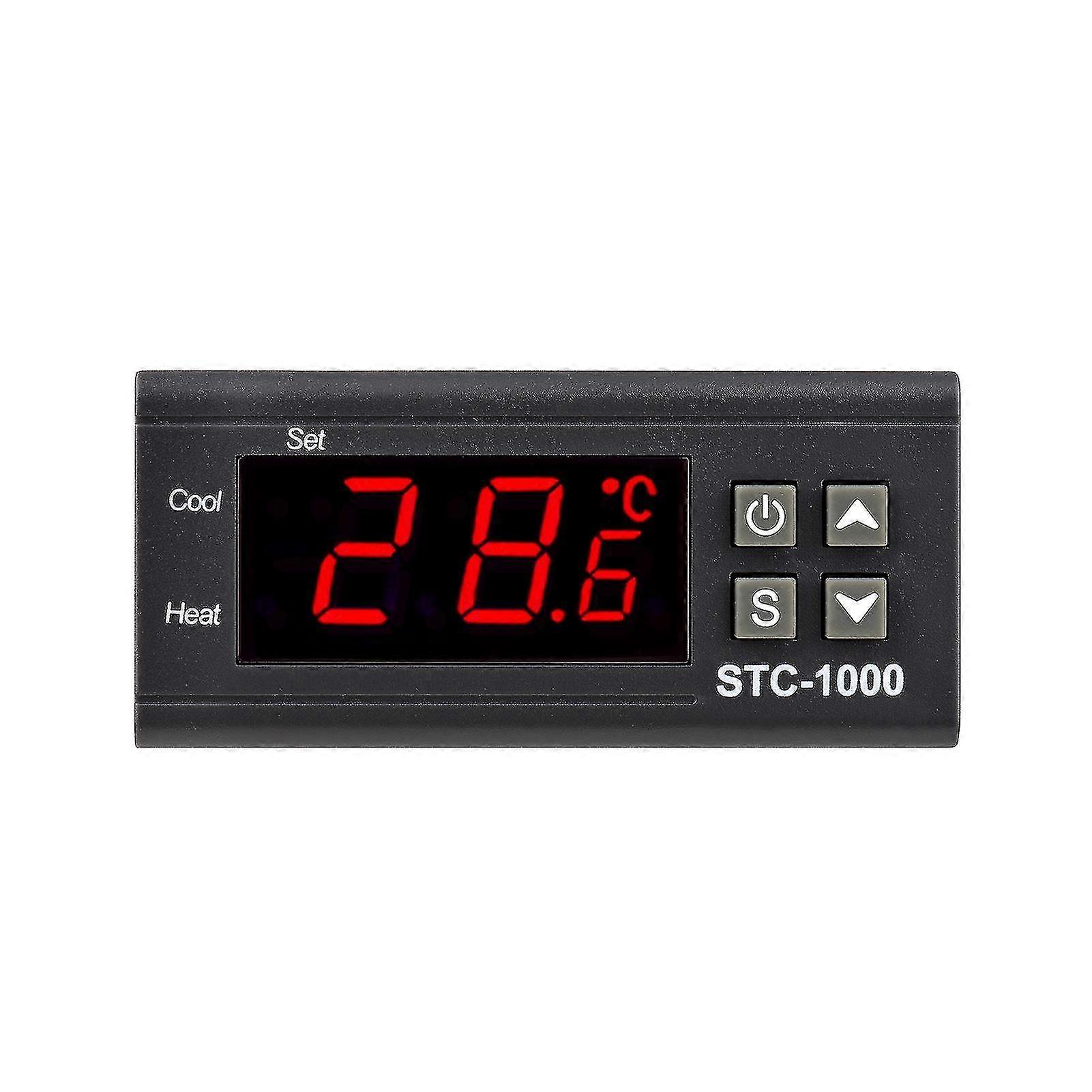 Digital Temperature Controller Stc-1000 Intelligent Temperature Regulator Ac 110~220v Refrigerator Thermostat Support Heating/cooling/temperature Corr