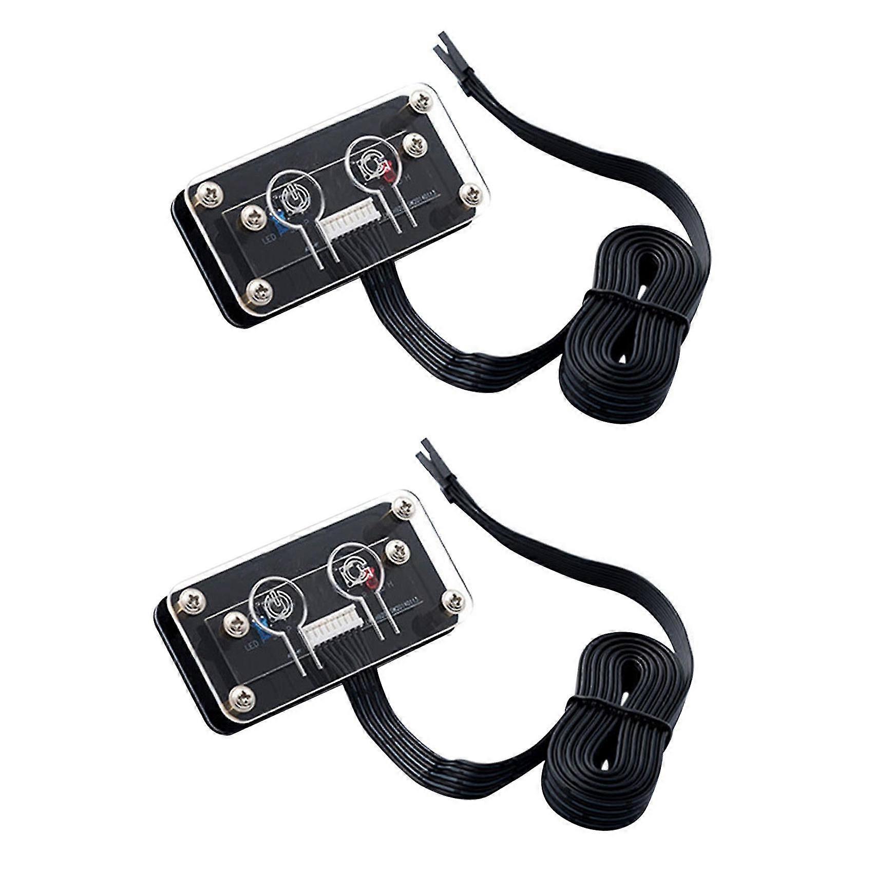2x Desktop Computer Switch External Power Switch Power Button+restart Button Pc Case Power Supply B