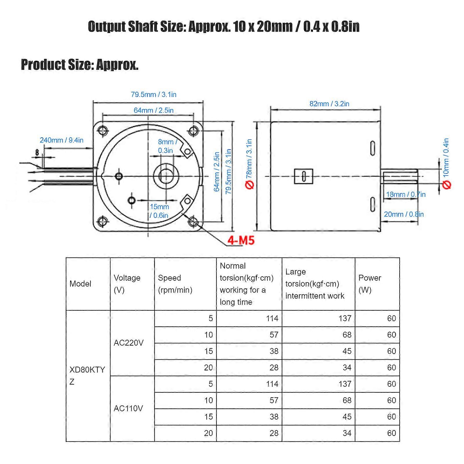 Powerful 60W AC Synchronous Motor for CNC Machine Tool - CW/CCW ...