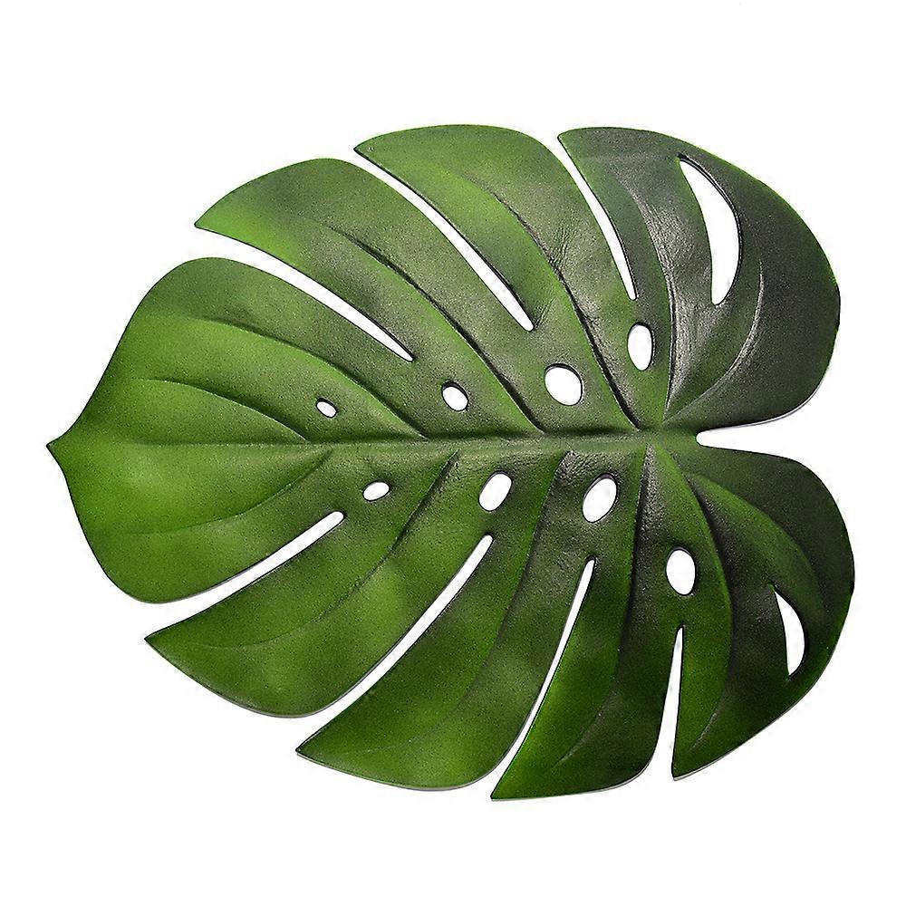 Artificial Plant Leaves Table Mats Heat Insulation Non-Slip Placemat Simulation Turtle Back Leaf Table Mats