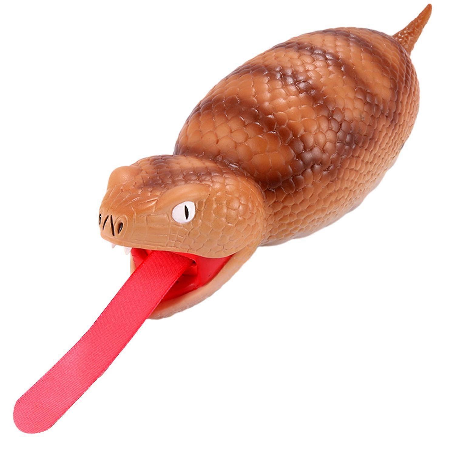 Funny Tongue Out Snake Squeeze Toy Creative Soft Plastic Cartoon Snake Prank Toy Stress Relief