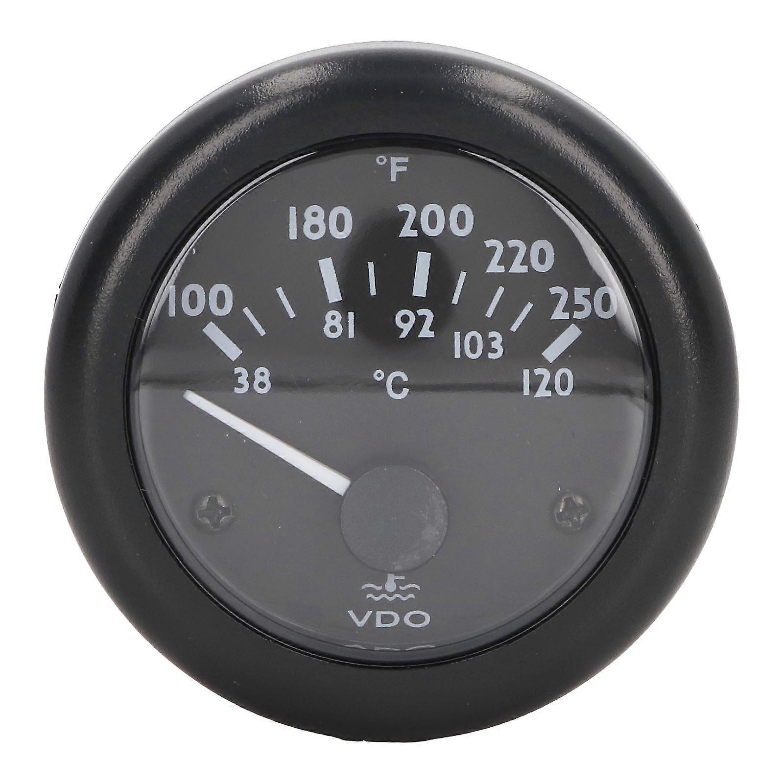 Water Temperature Gauge 2in High Accuracy Waterproof Diesel Generator Meter 24V Wide Range
