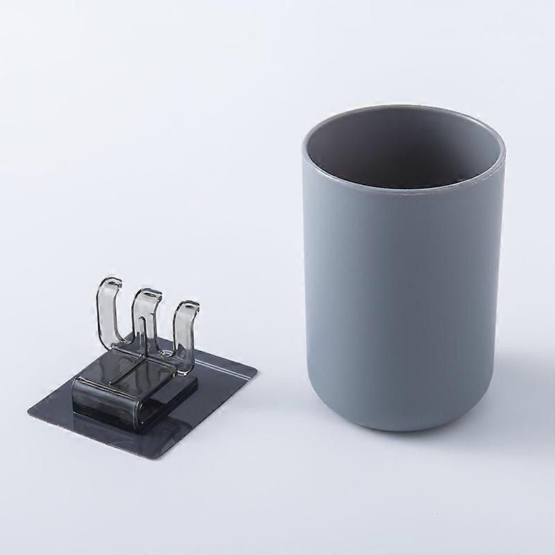 Wall-Mounted Toothbrush Holder Mug Set for Bathroom