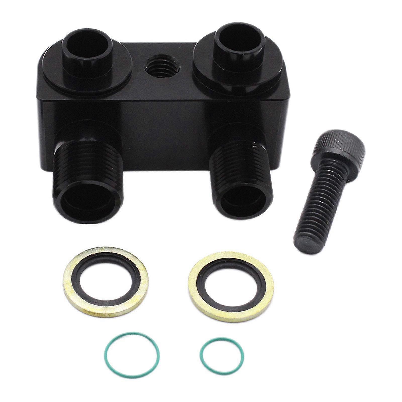 AC Compressor Adapter Fitting Replacement for LSX LS1 Black Lightweight