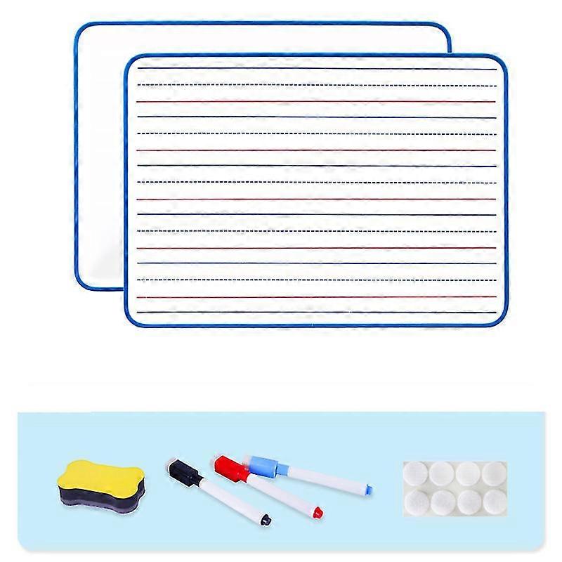 Dry Erase Lapboard,two Sided,plain And Lined,white