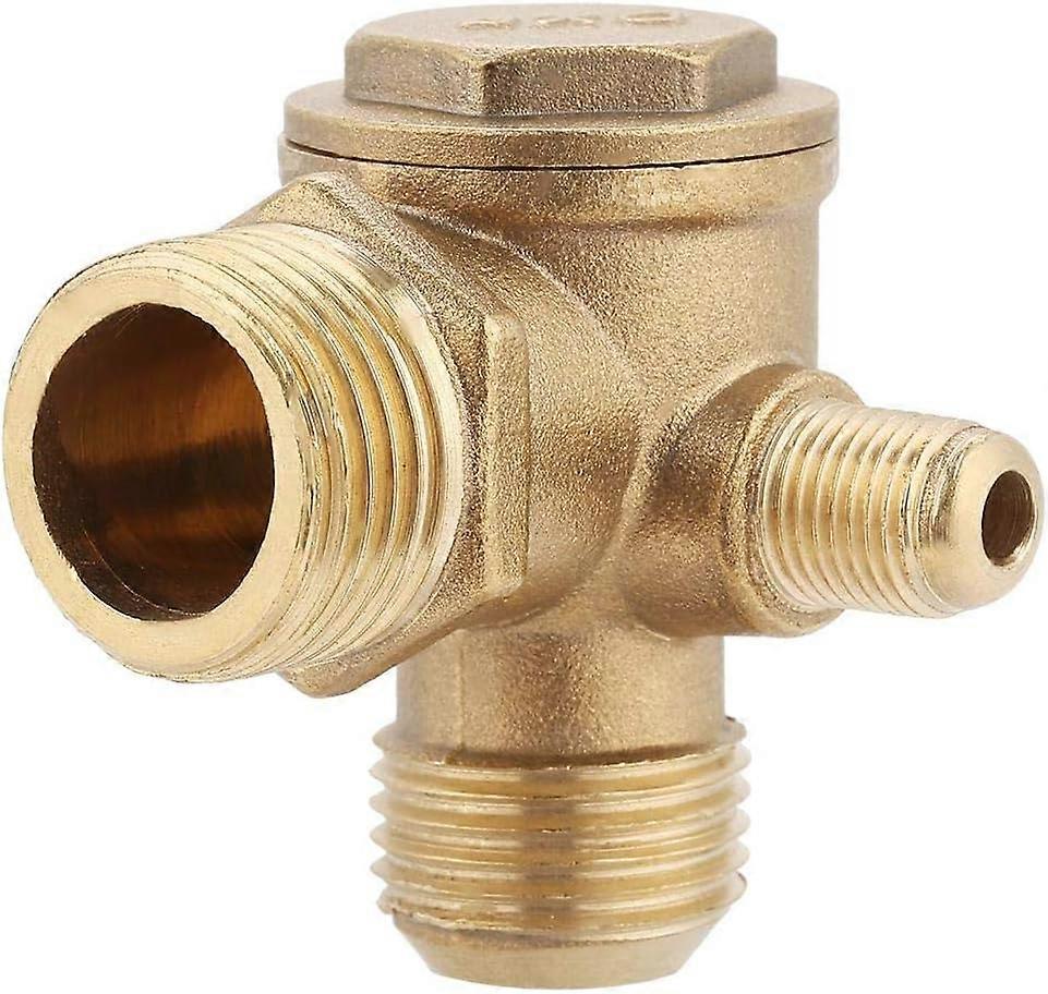 3 Way Thread Air Compressor Valve Male Thread 90 Degree Brass Non Return Check Valve Spare Parts Air Compressor Accessories Tube Connecting Tool
