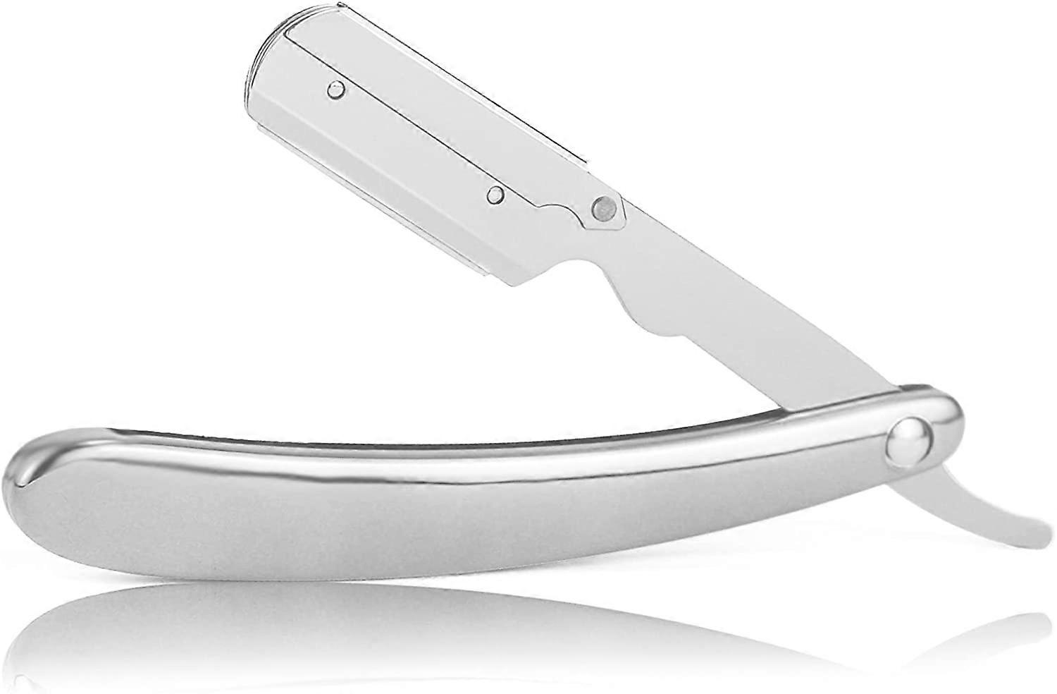 SilverStraight Edge Barber Razor for Shaving Top Quality Folding Men's Manual Razor Straight Blade Razor