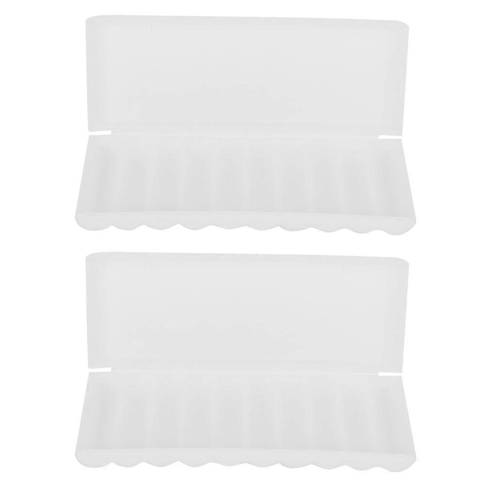 2PCs 18650 Battery Holder Plastic Organizer Container White Lightweight Transparent Practical