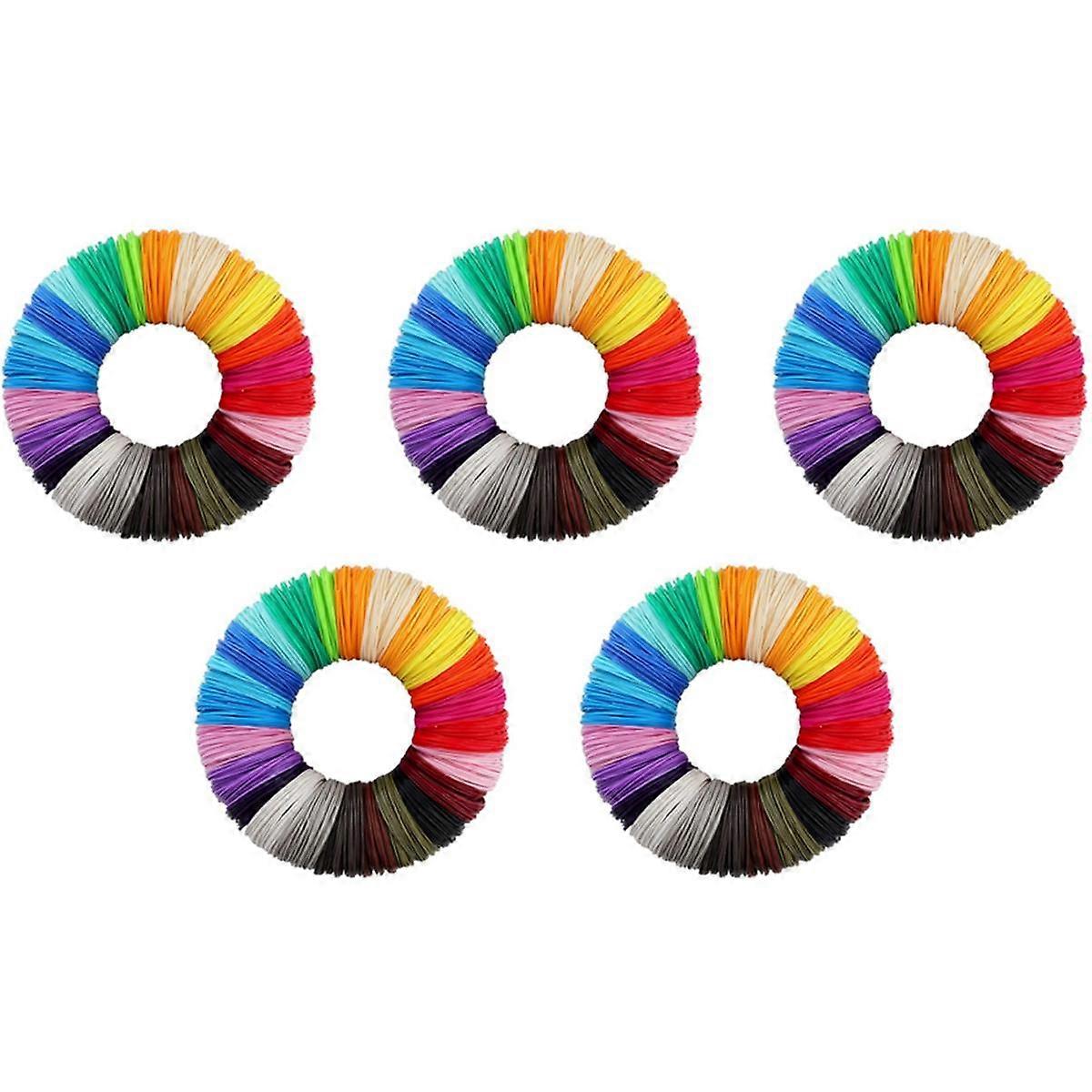 5X 3D Printing Pen PCL Filament Refills 1.75mm, Pack of 20 Random Color, Low Melting Temp of 70, G