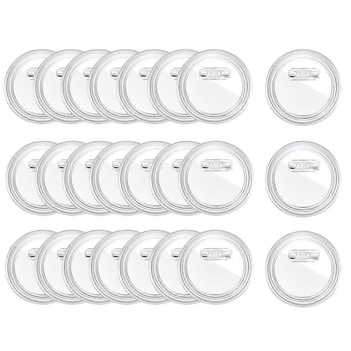 3 Inch Acrylic Button Pins Clear Plastic Button Badges Pin Craft Button with Pin Blank Pins Photo B