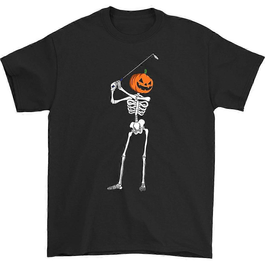 Pumpkin Skeleton pelaa golfia T-paita