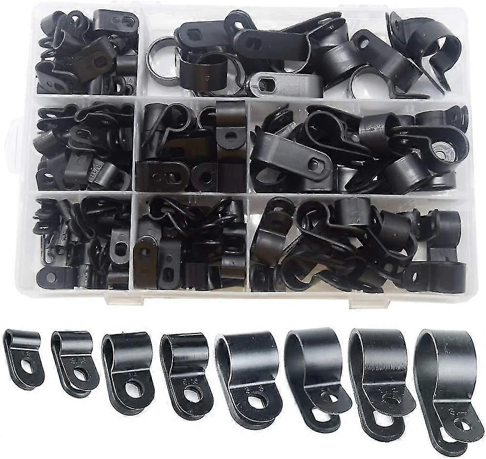 200 pack nylon type r cable clips with electrical fixing screws black betterlifefg