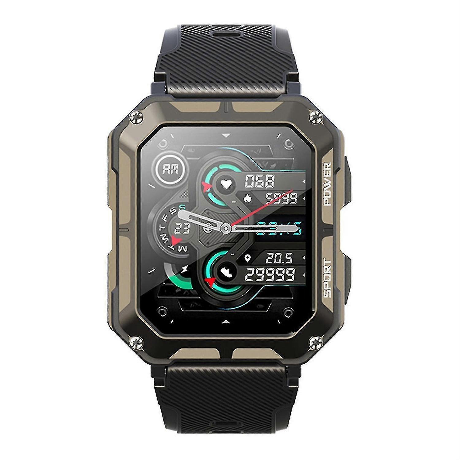 Indestructible Smartwatch, Rugged Tactical Smartwatch With Heartrate