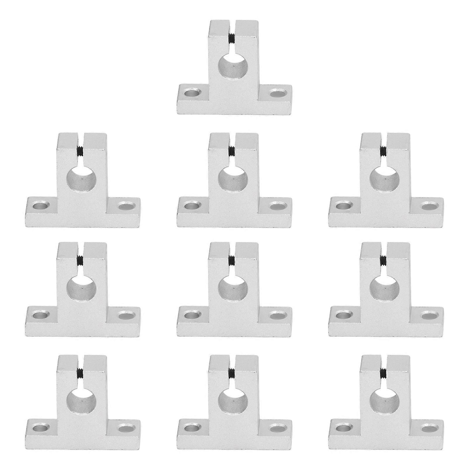 10Pcs Linear Motion Rail Guide Support Aluminum Alloy High Load Capacity Smoothly Linear Motion Rod Bracket