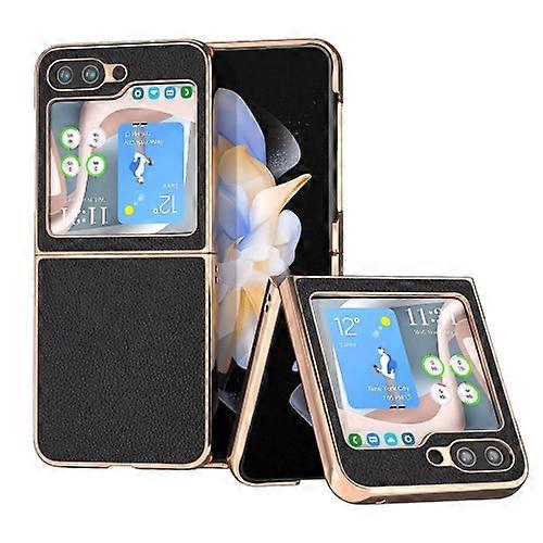 For Samsung Galaxy Z Flip5 Nano Plating Litchi Texture Phone Case