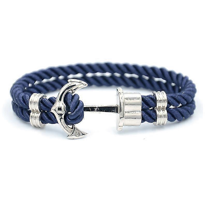 Navy Anchor Bracelet Homme