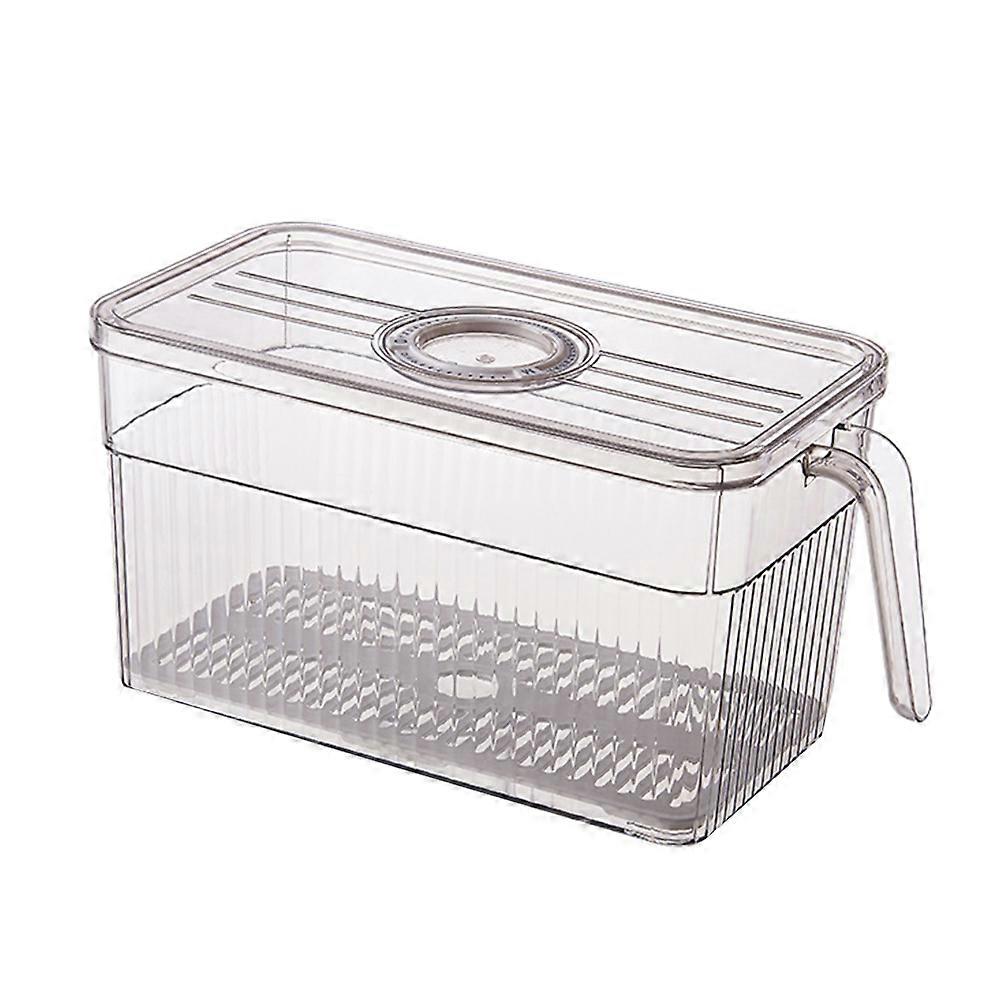 Refrigerator Storage Box Timekeeping Keep Food Organizer Box with Handle  parent Material Photo