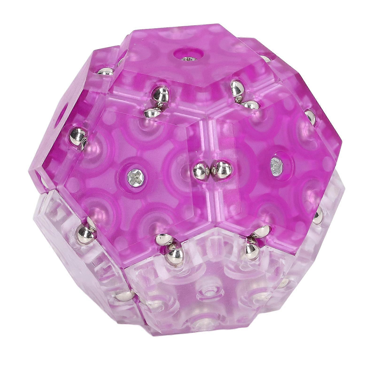 Magnetic Sphere Portable Stress Anxiety Relief Pentagonal Building Blocks Educational Toy for AdultPurple