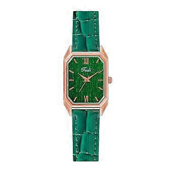 Vrouwen Mode Horloge Klok Lederen Band Casual Jurk Wrist Crystal