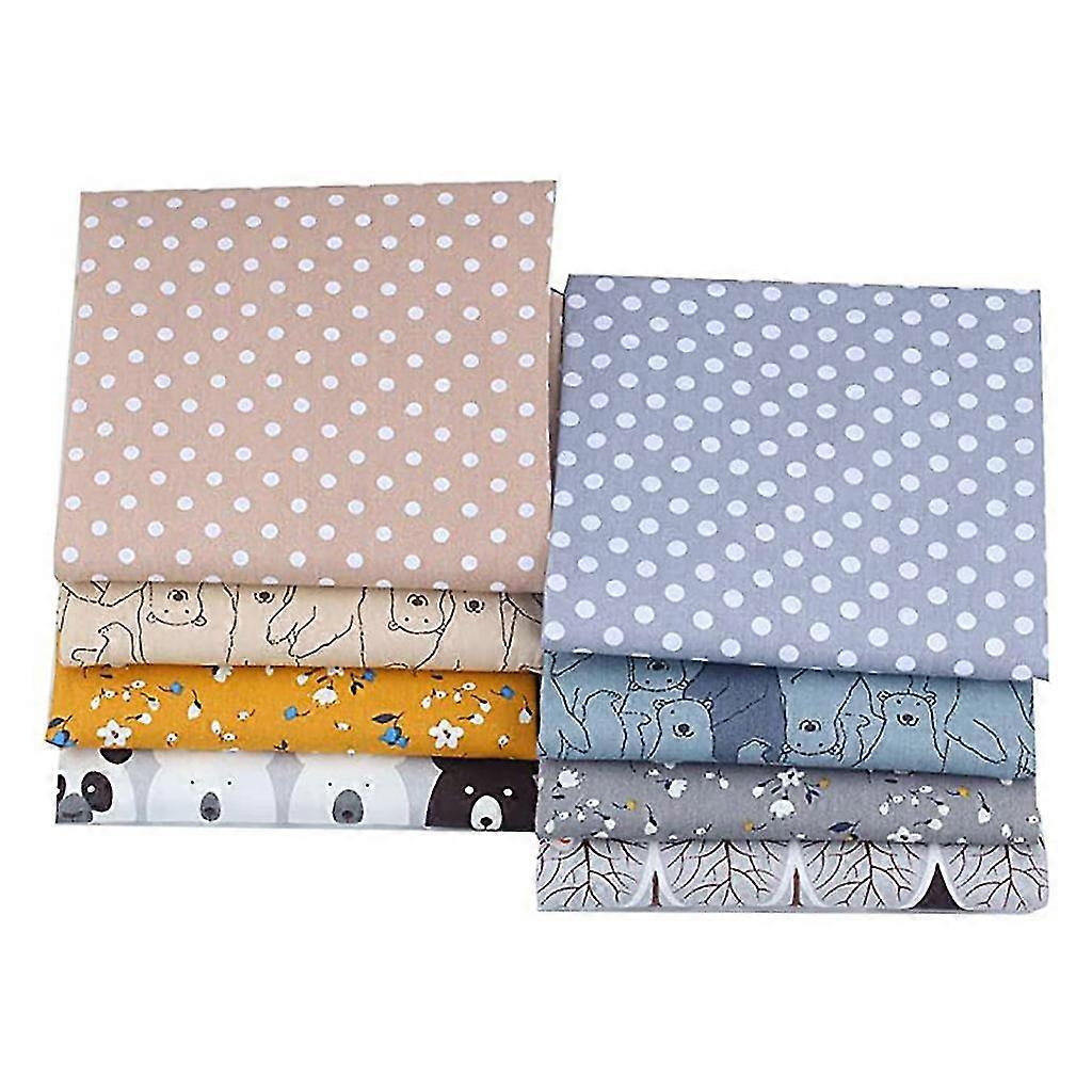 8pcs Cotton Craft Fabric Bundle Patchwork Squares Quilting Sewing Patchwork Diy