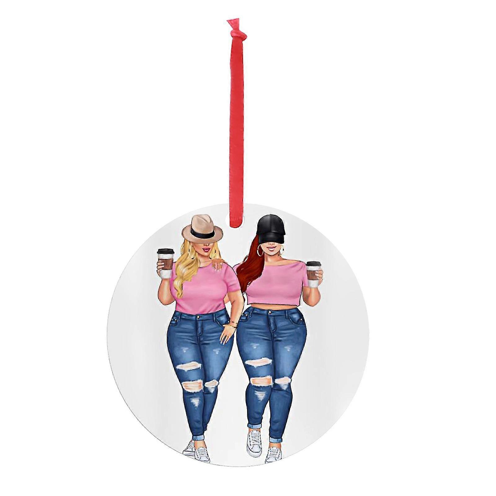 الحديد الفن شخصية جميلة فتاة عيد الميلاد قلادة عيد الميلاد ديكور