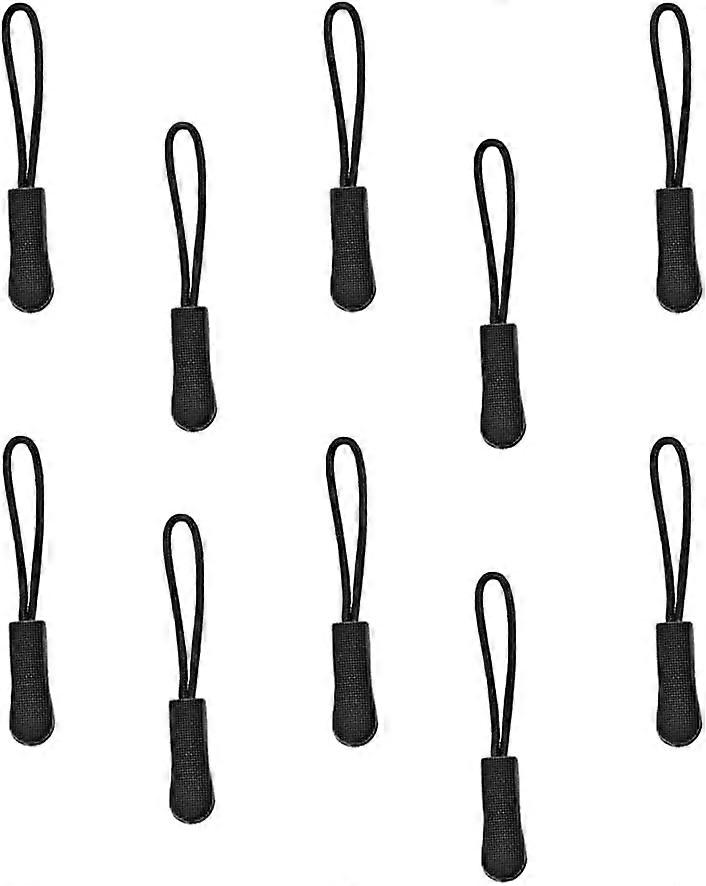 Zipper Pulls, 10 Pieces Zip Tags Cord Pulls, Zipper Pull Replacement, Zipper Extension, for Backpacks, Jackets, Traveling Cases
