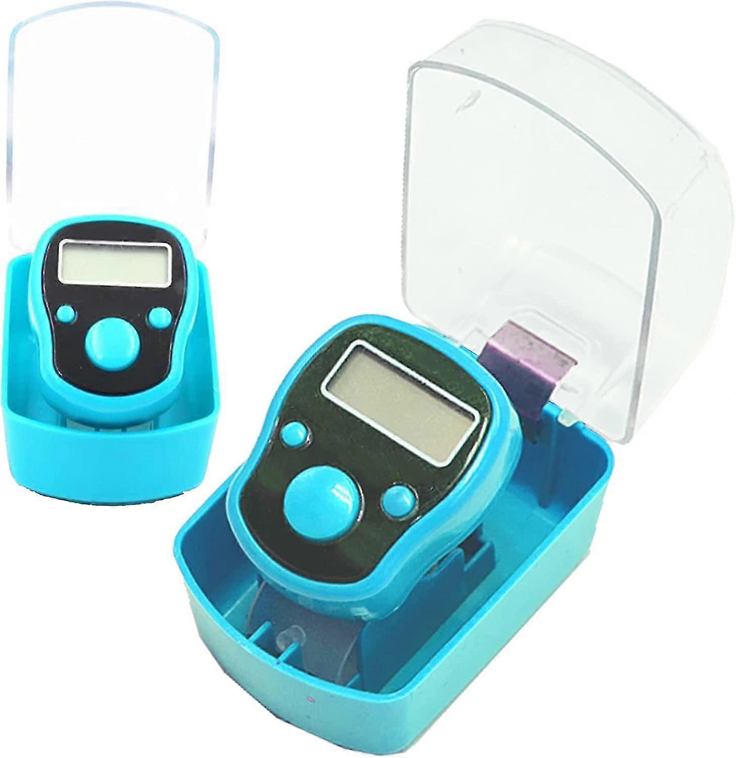blue knitting counter for knitting and crocheting-row counter-digital finger counter-stitch counter