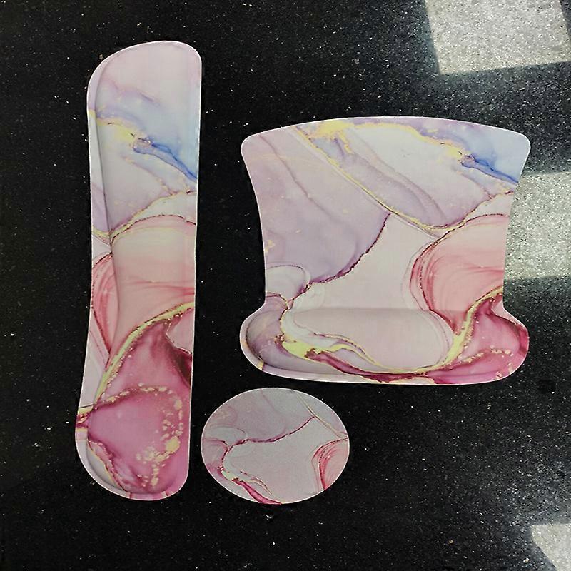 Pink Marble Mouse Pad for Girls and Women, Rectangular Texture Mousepad with Design, Non-Slip Rubber Mice Pad for Personalized Office Computer, Beaut